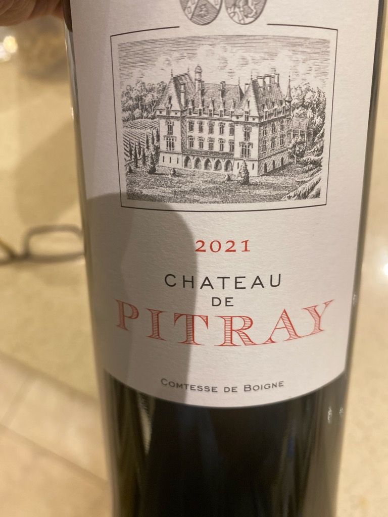 2021 Château de Pitray Premier Vin - CellarTracker