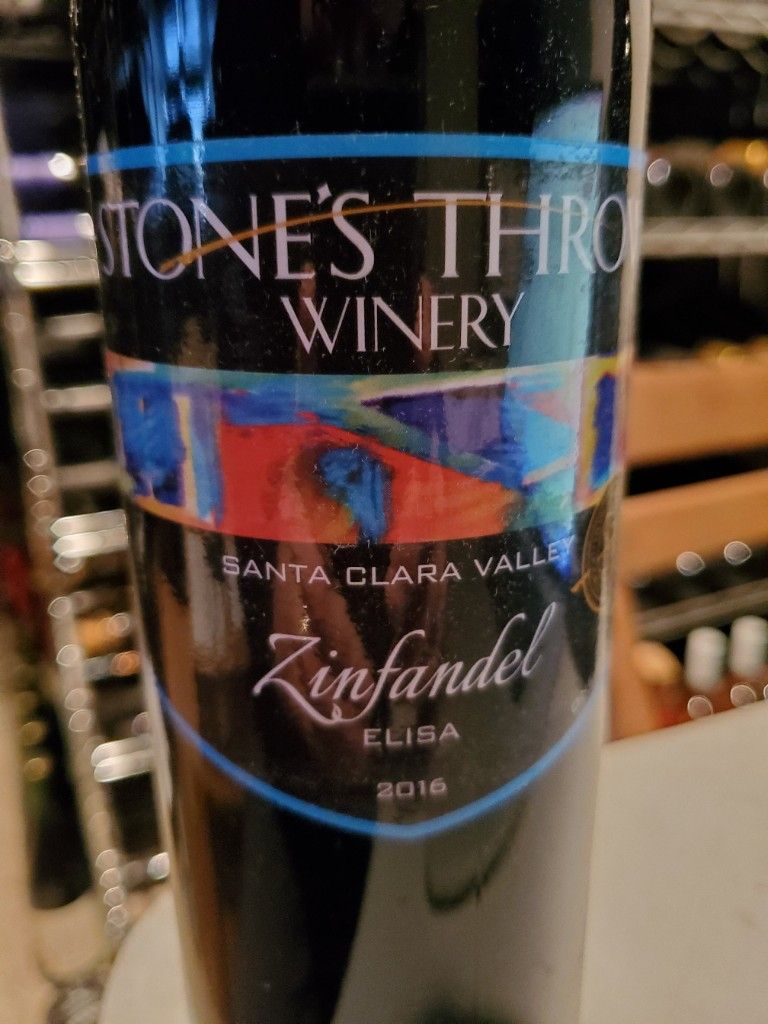 2016 Stone's Throw Winery Zinfandel Elisa Santa Clara Valley, USA