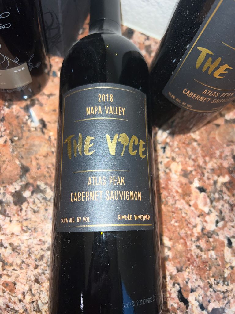 2018 The Vice Cabernet Sauvignon Atlas Peak Usa California Napa Valley Cellartracker