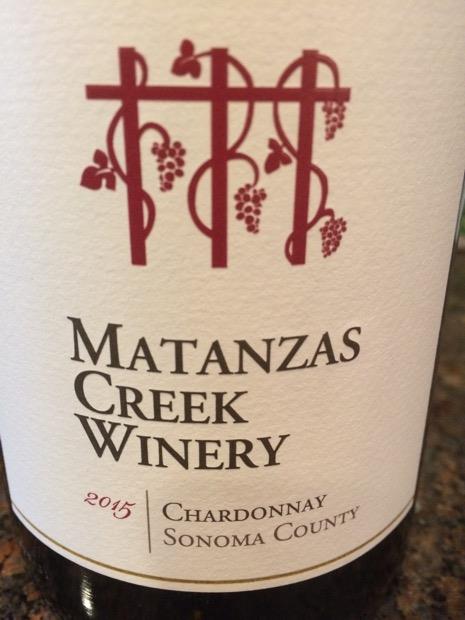 2016 Matanzas Creek Winery Chardonnay Sonoma County, USA, California ...