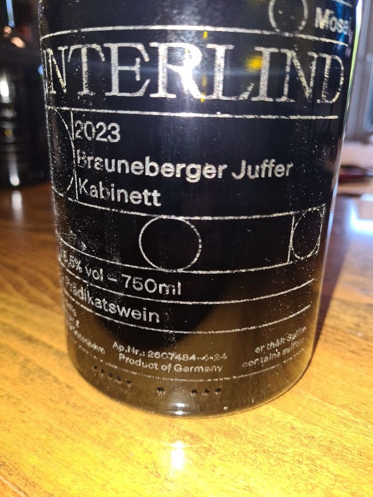 2023 Unterlind Brauneberger Juffer Riesling Kabinett - CellarTracker