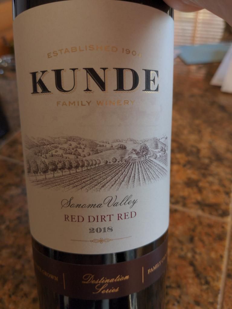 2018 Kunde Red Dirt Red Destination Series, USA, California, Sonoma