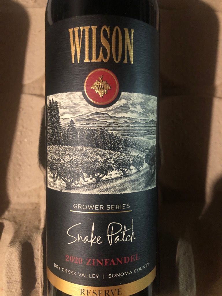2020 Wilson Winery Zinfandel Growers Series Reserve Snake Patch, USA