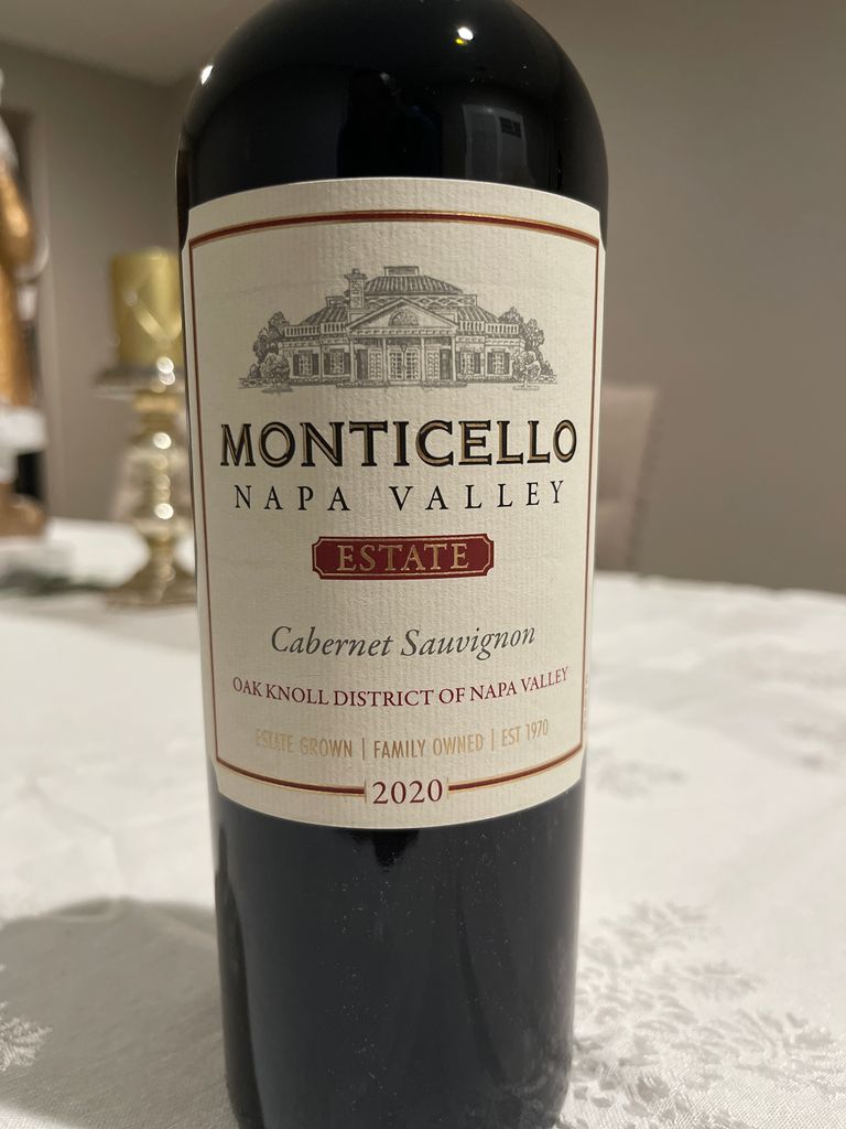2020 Monticello Vineyards (Corley Family) Cabernet Sauvignon Estate ...