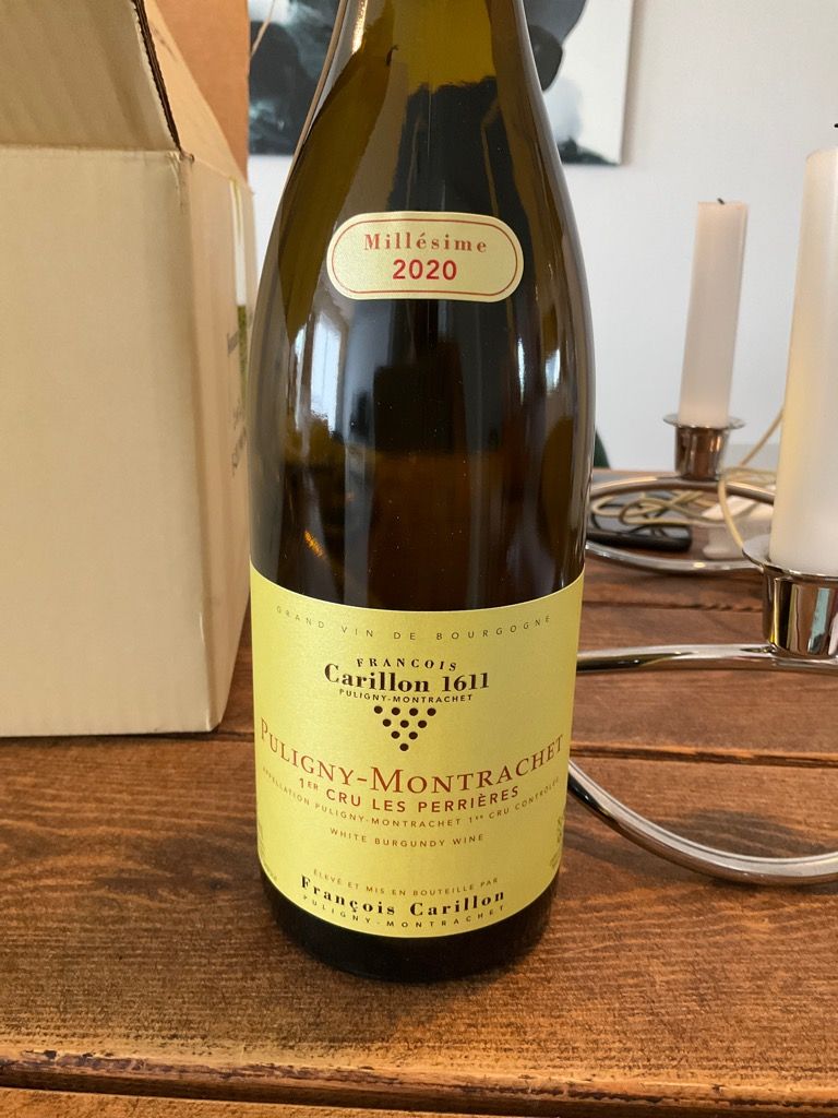 2020 Francois Carillon Puligny-Montrachet 1er Cru Les Perrières, France ...