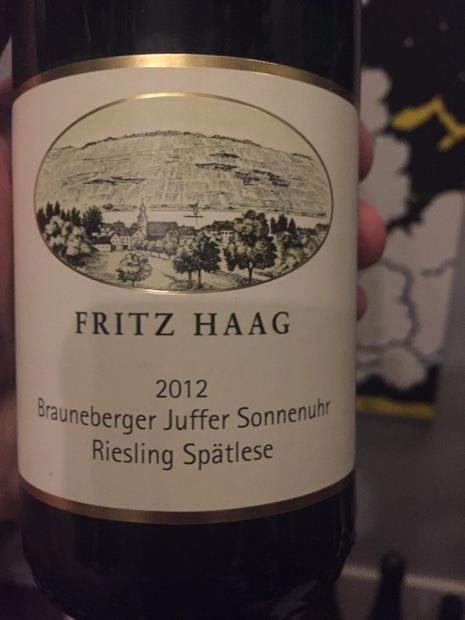 2012 Fritz Haag Brauneberger Juffer-Sonnenuhr Riesling