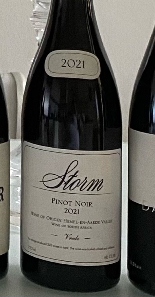 2014 Storm Wines (South Africa) Pinot Noir Vrede - CellarTracker