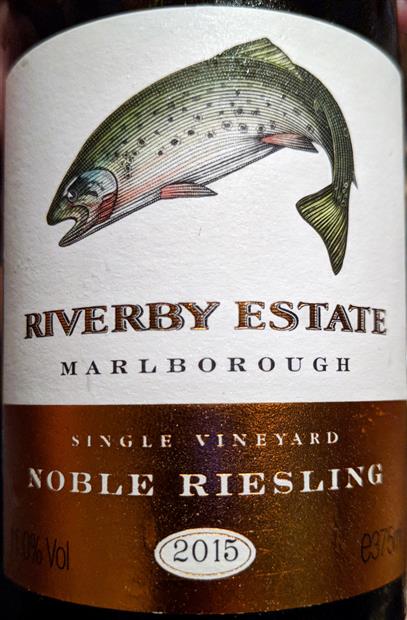2018 Riverby Estate Noble Riesling Single Vineyard Marlborough, New ...