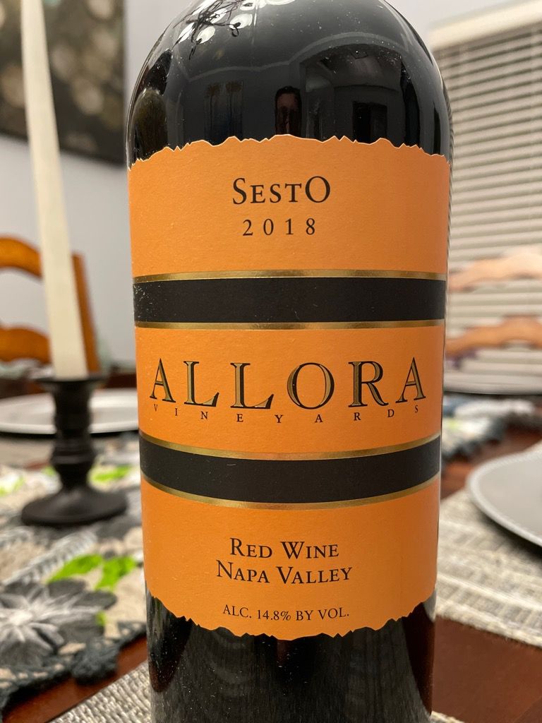 2018 Allora Vineyards Sesto, USA, California, Napa Valley, St. Helena