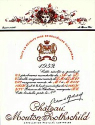 1952 Château Mouton Rothschild, France, Bordeaux, Médoc, Pauillac ...