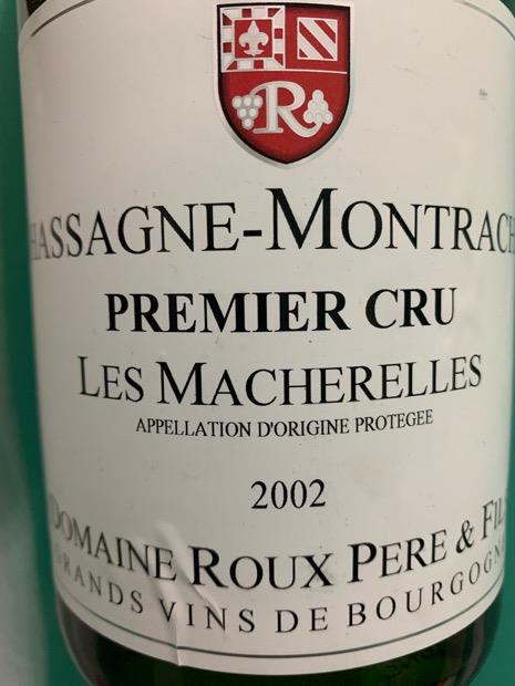 2022 Roux Père & Fils Chassagne-Montrachet 1er Cru Les Macherelles