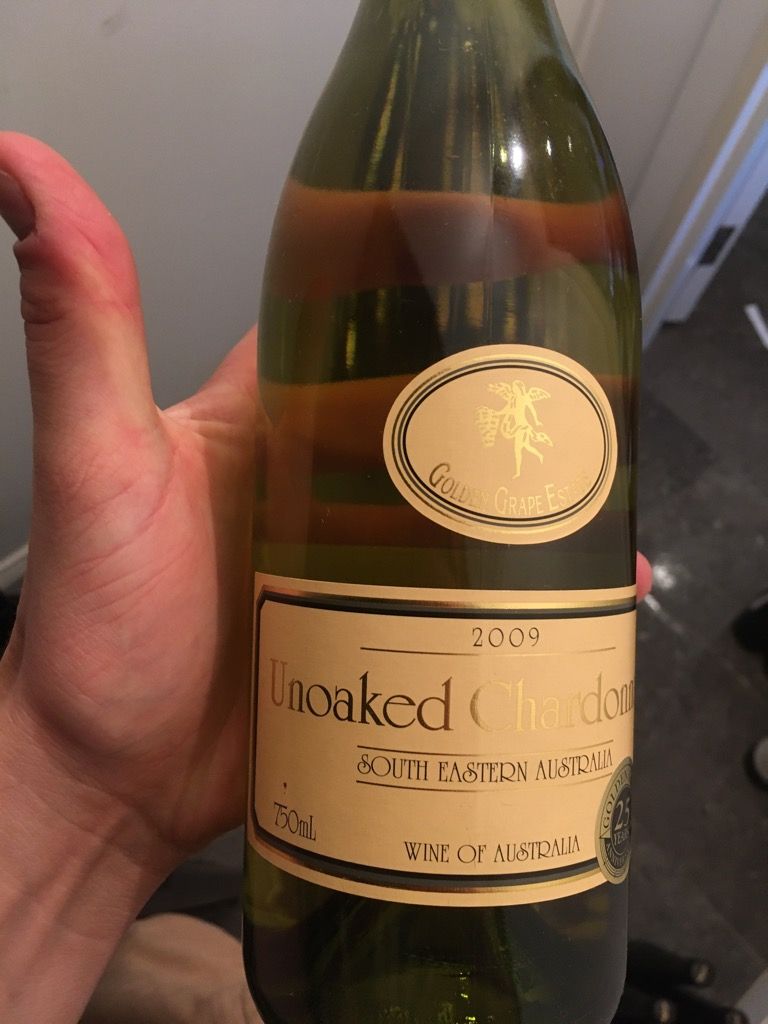 2015 Golden Grape Estate Unoaked Chardonnay, Australia, New South Wales