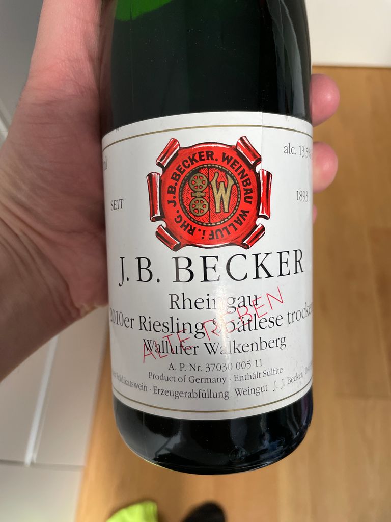 2010 J.B. Becker Wallufer Walkenberg Riesling Alte Reben Spätlese ...