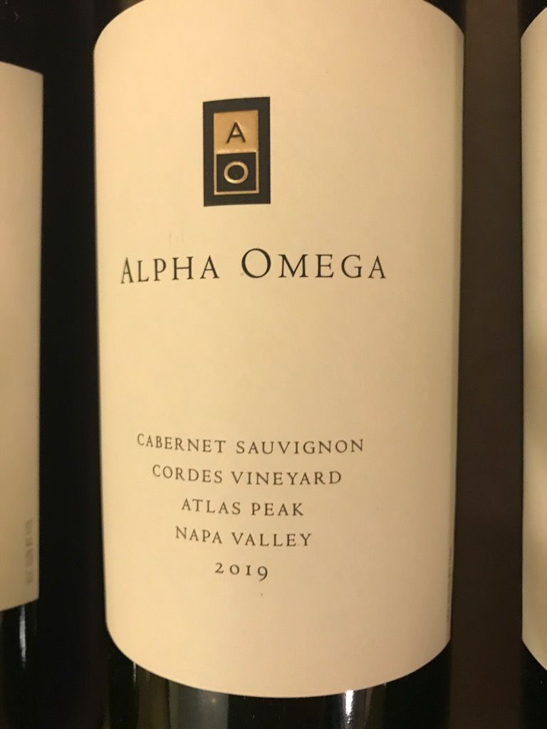 2019 Alpha Omega Cabernet Sauvignon Cordes Vineyard CellarTracker