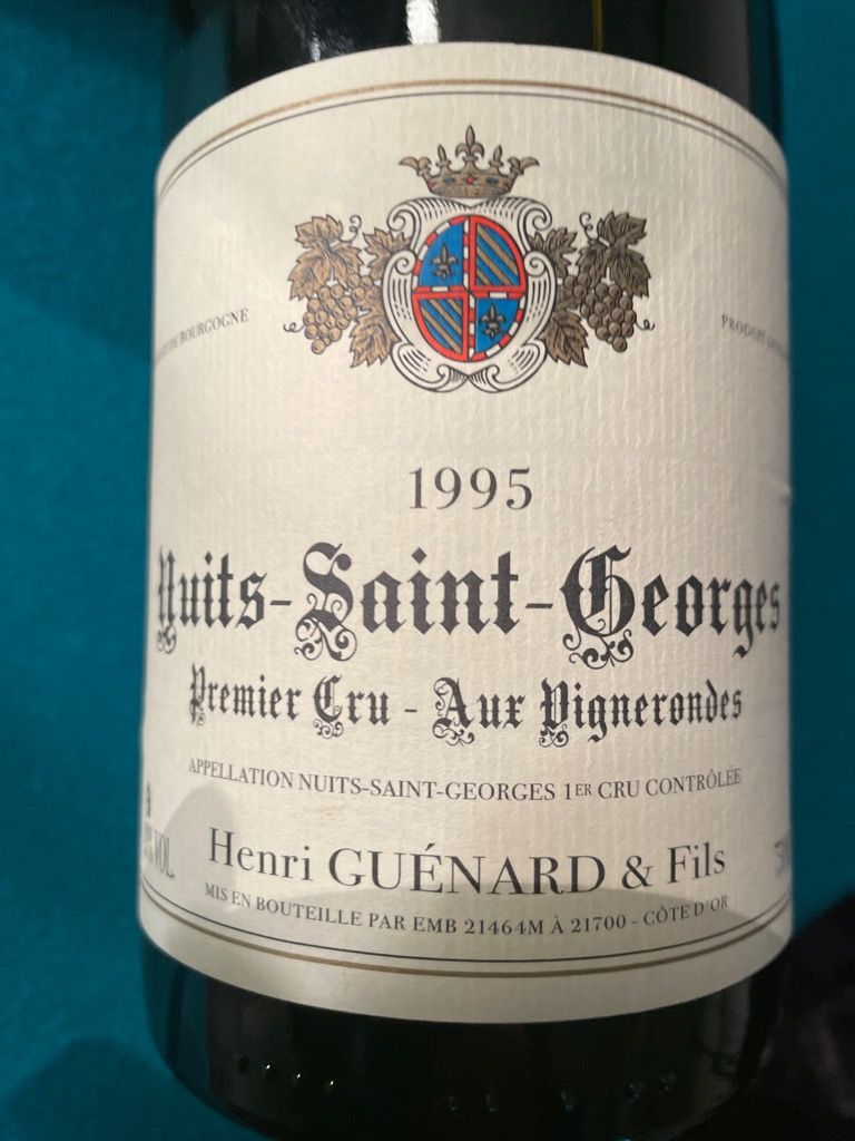 1995 Henri Guénard & Fils Nuits St. Georges 1er Cru Aux Vignerondes ...