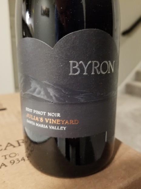 Byron Pinot Noir julias vyd Santa Maria Valley glass 750ml (732099000301)