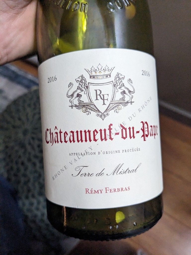 2016 Rémy Ferbras Châteauneuf du Pape Blanc Terre de Mistral France