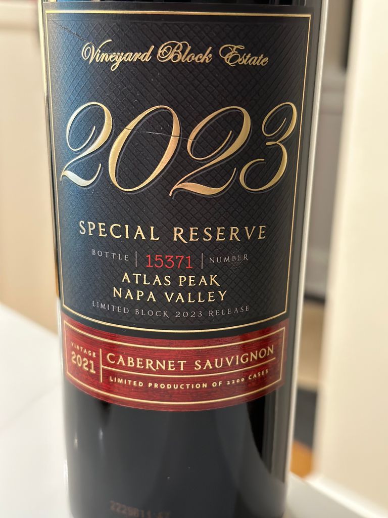 2021 Vineyard Block Estate Sauvignon 2023 Special Reserve, USA
