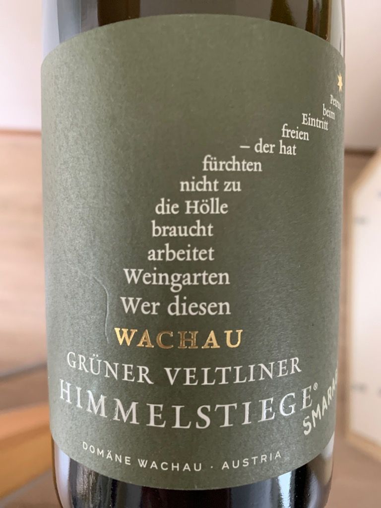 2019 Freie Weingärtner Wachau Domäne Wachau Grüner Veltliner Smaragd Himmelstiege Austria