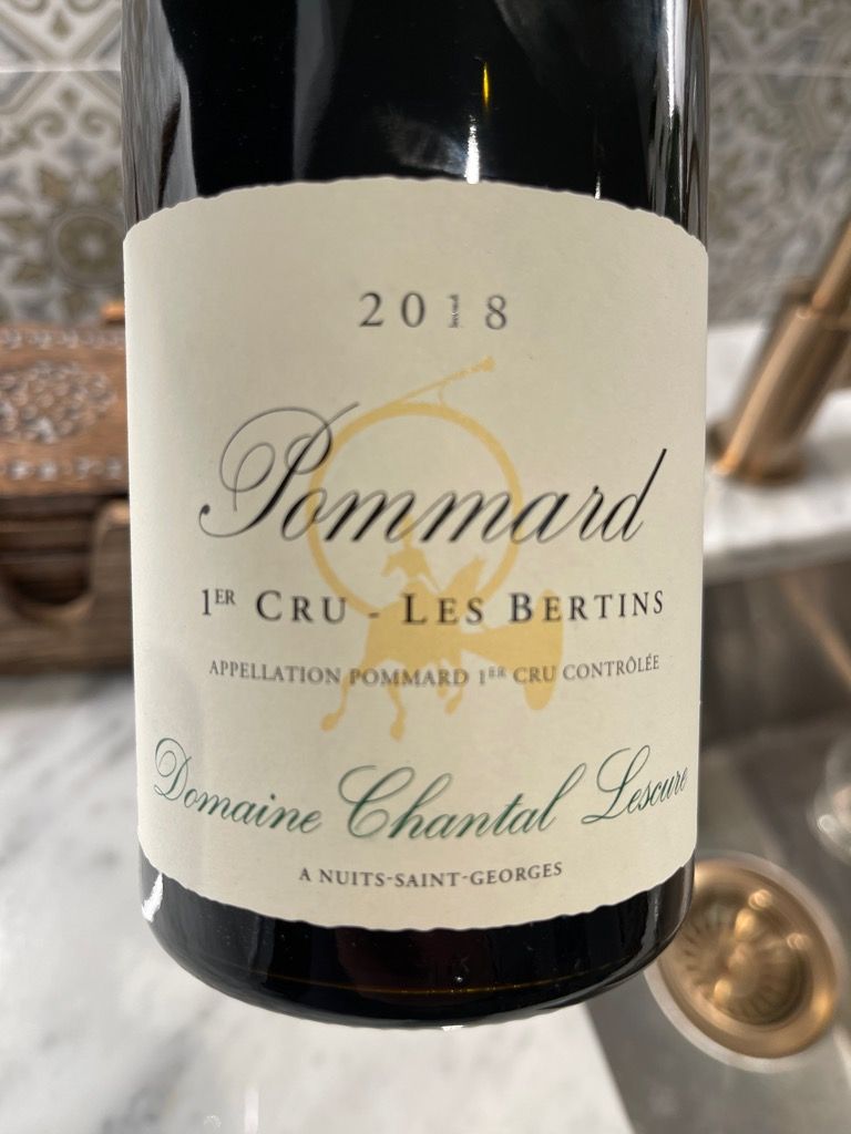 Domaine Chantal Lescure - Pommard 1er cru - Les Bertins 2018