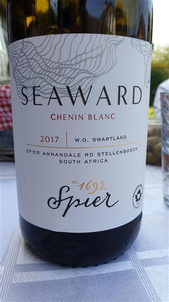 2017 Spier Chenin Blanc Seaward South Africa Coastal Region 