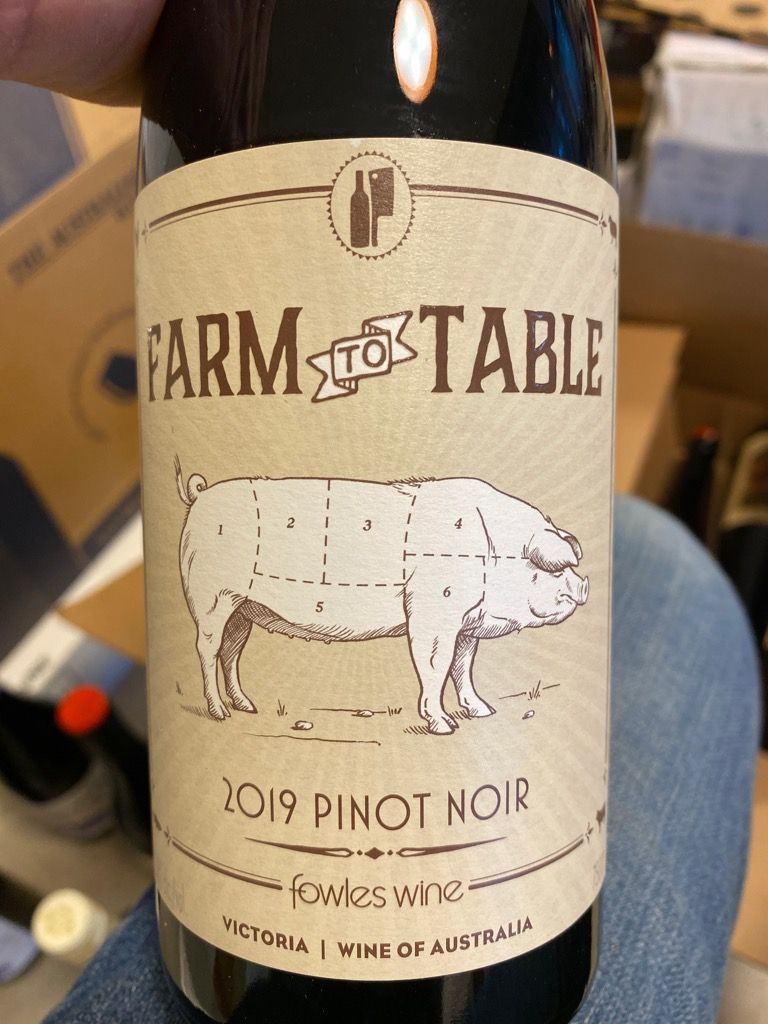 fowles wine farm to table pinot noir