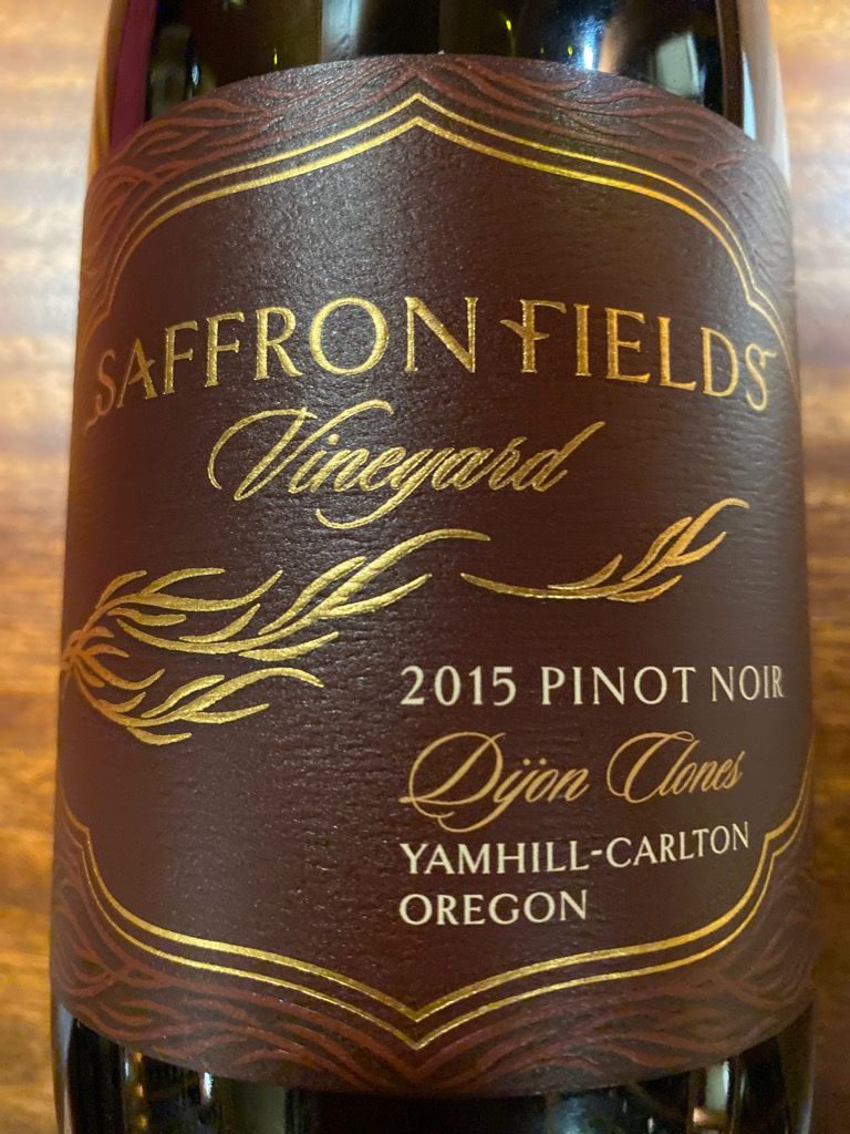 2015 Saffron Fields Vineyard Pinot Noir Dijon Clones, USA, Oregon