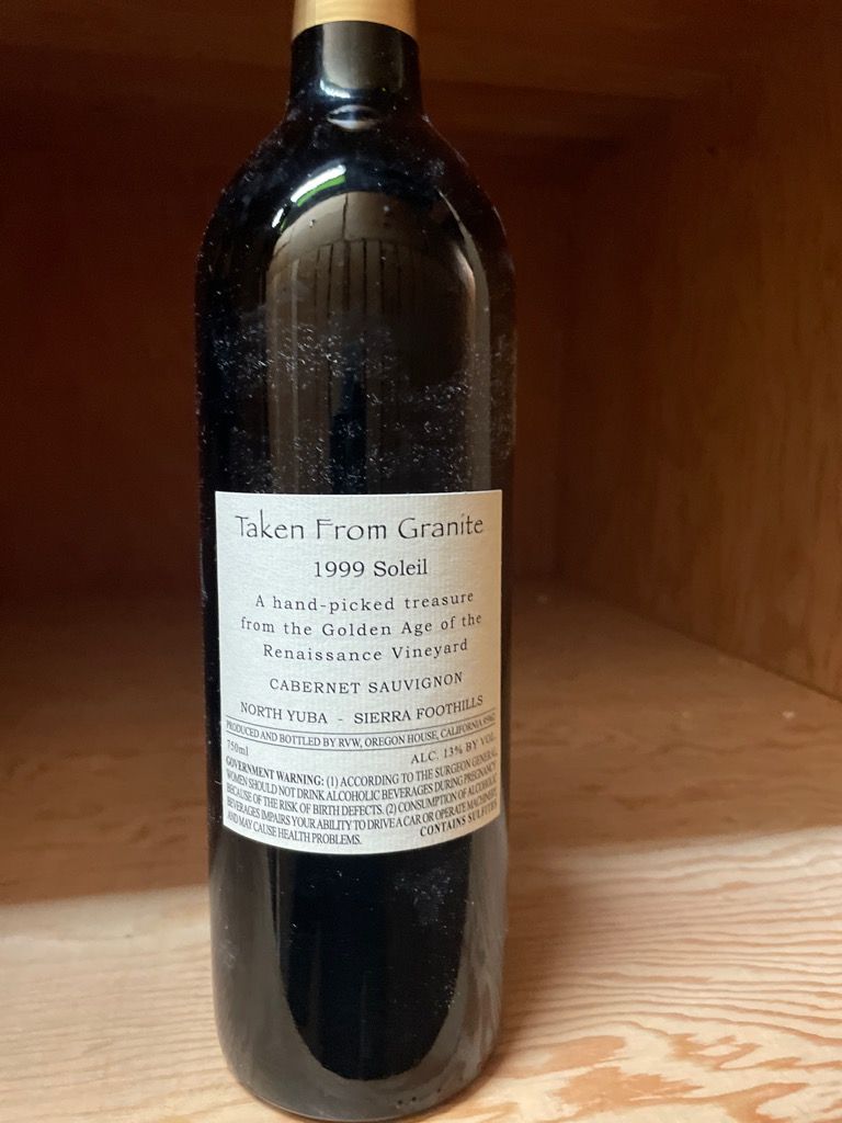 1999 Taken From Granite Cabernet Sauvignon Soleil USA California 