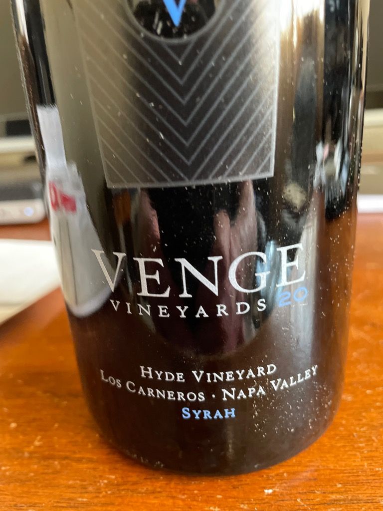 2020 Venge Vineyards Syrah Hyde Vineyard, USA, California, Napa ...