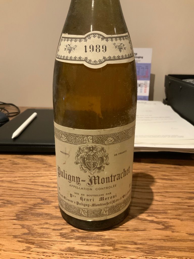 1989 Henri Moroni PulignyMontrachet, France, Burgundy, Côte de Beaune