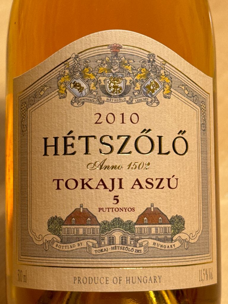 2004 Tokaj Hétszőlő Tokaji Aszú 5 Puttonyos - CellarTracker