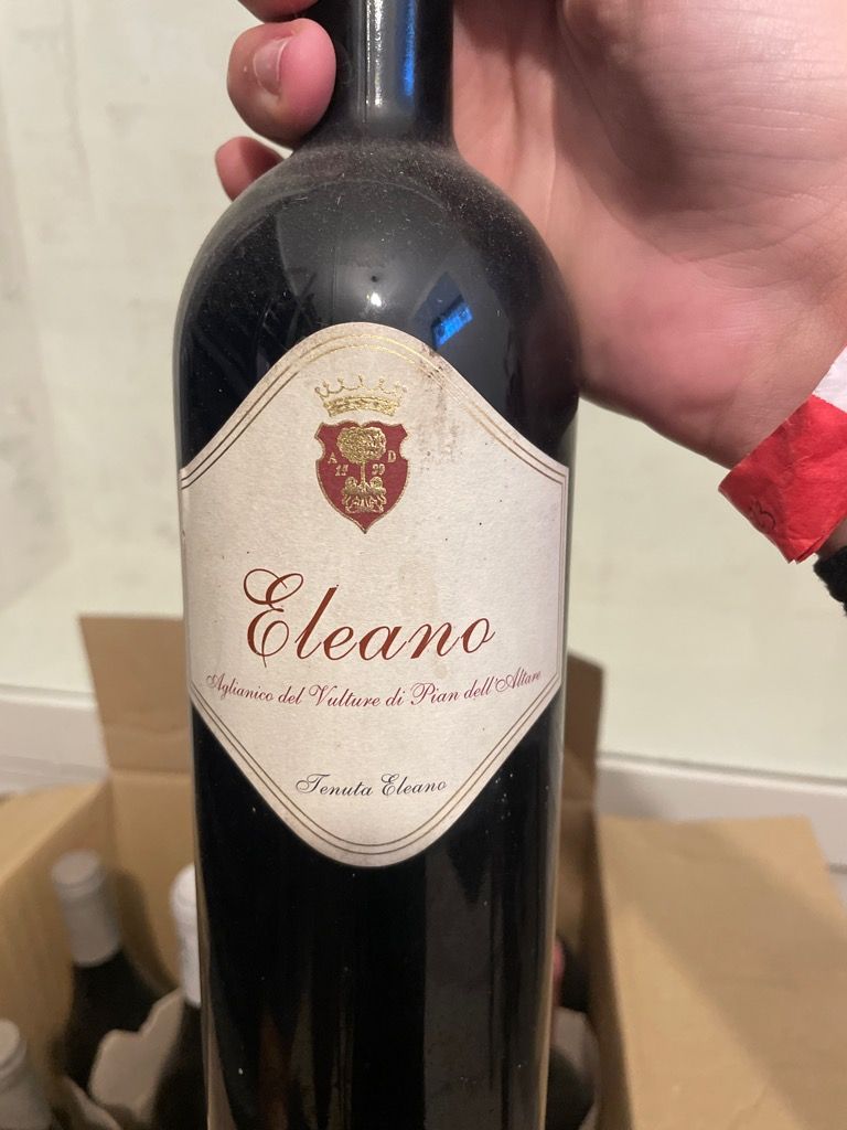 2005 Tenuta Eleano Aglianico del Vulture Superiore Eleano, Italy ...