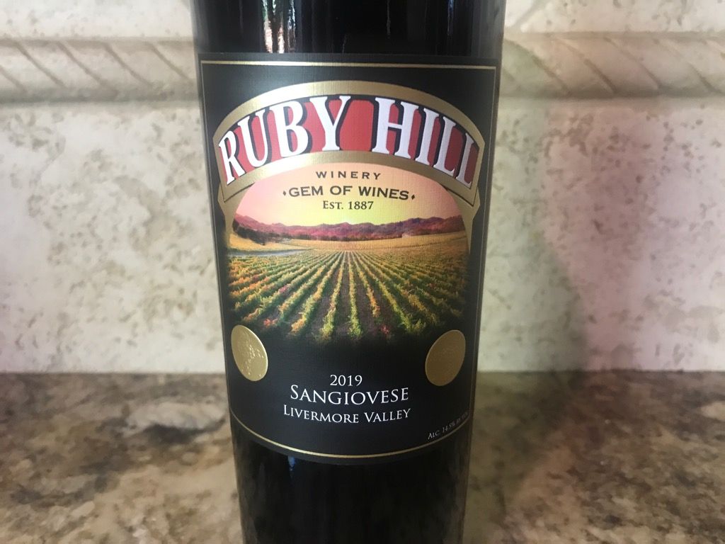 2019 Ruby Hill Winery Sangiovese Livermore Valley, USA, California, San