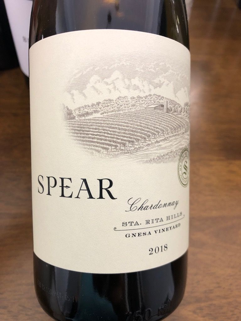 2018 Spear Chardonnay Gnesa Vineyard, USA, California, Central Coast ...