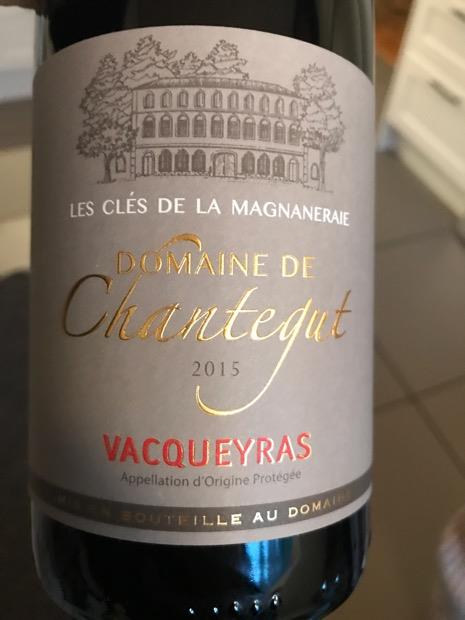 2017 Domaine Chantegut Vacqueyras Les Clès De La Magnaneraie, France ...