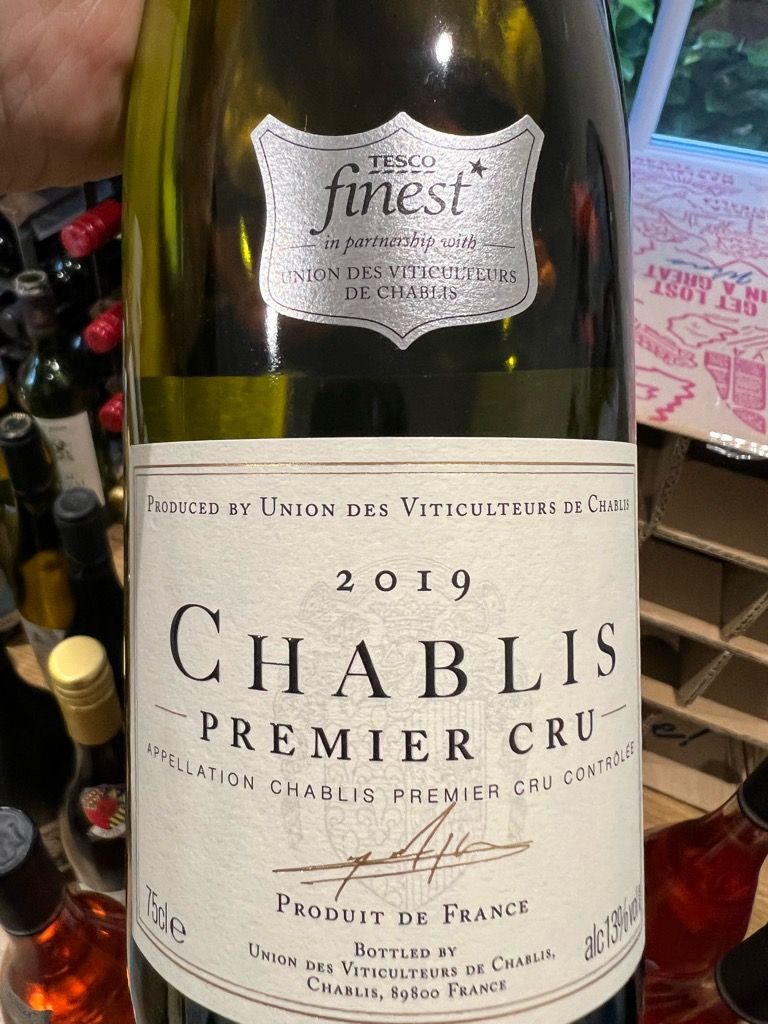 2019 Tesco Finest Chablis 1er Cru, France, Burgundy, Chablis, Chablis