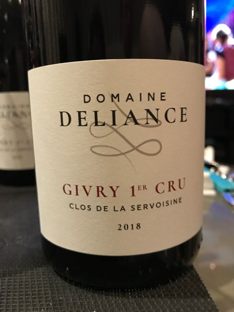 2018 Domaine Déliance Givry 1er Cru Servoisine, France, Burgundy, Côte ...