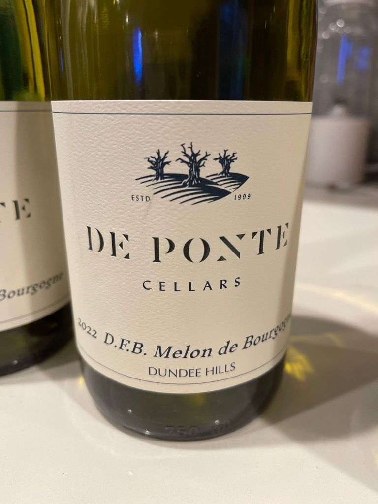 2022 De Ponte Cellars Melon de Bourgogne D.F.B., USA, Oregon