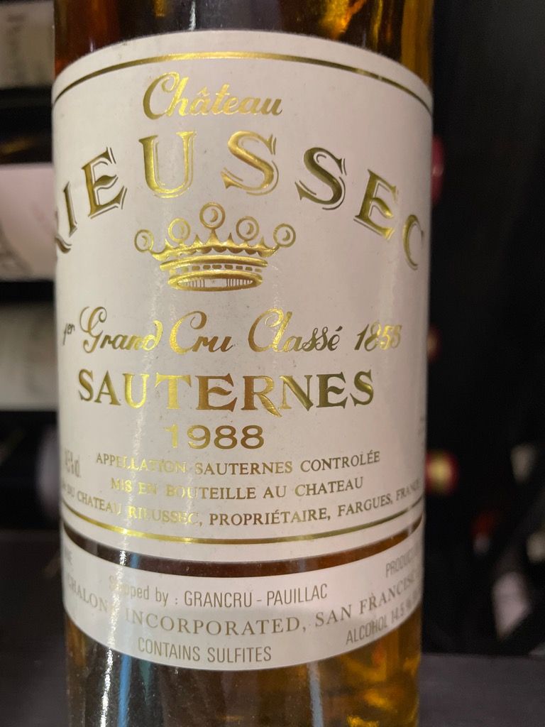 1988 Château Rieussec - CellarTracker