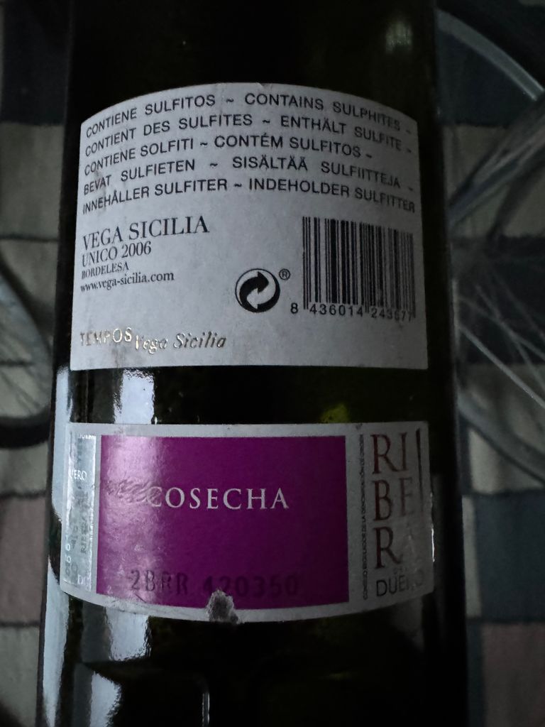 2007 Bodegas Vega-Sicilia Ribera del Duero Único - CellarTracker