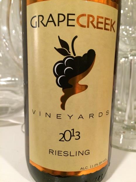 2013 Grape Creek Vineyards Riesling, USA, Texas, Texas Hill Country ...