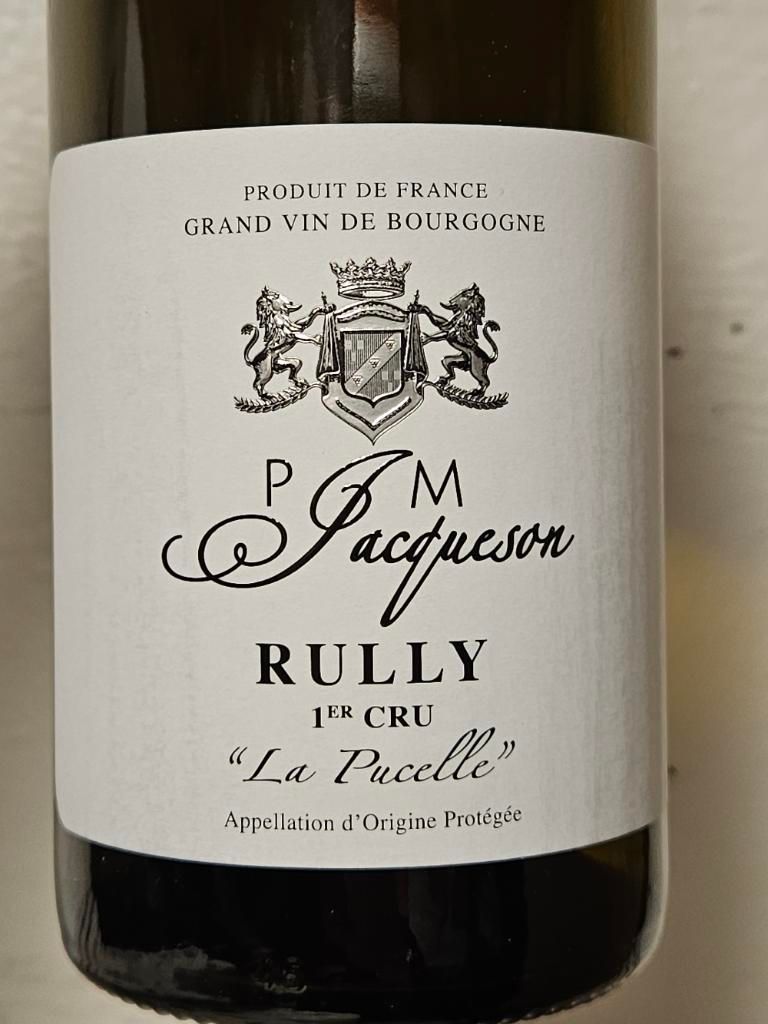 2022 Paul et Marie Jacqueson Rully 1er Cru La Pucelle Blanc, France ...