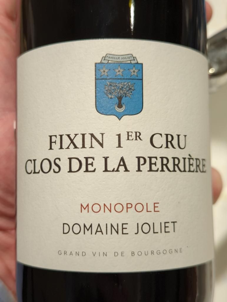 2019 Domaine Joliet Fixin 1er Cru Clos de la Perrière