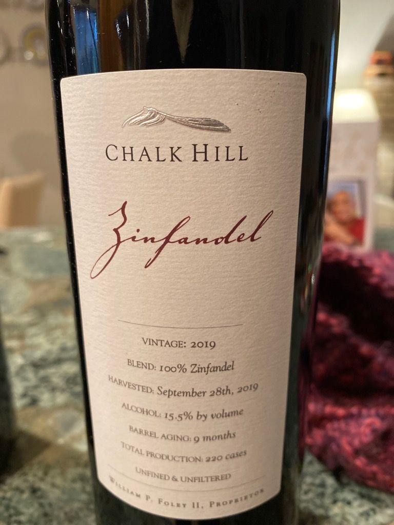 2019 Chalk Hill Zinfandel, USA, California, Sonoma County, Russian