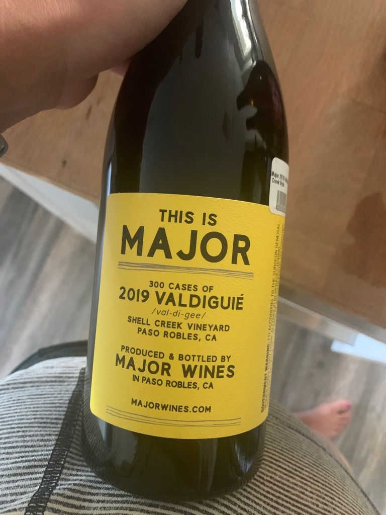2019 Major Wines Valdiguié Shell Creek Vineyard, USA, California
