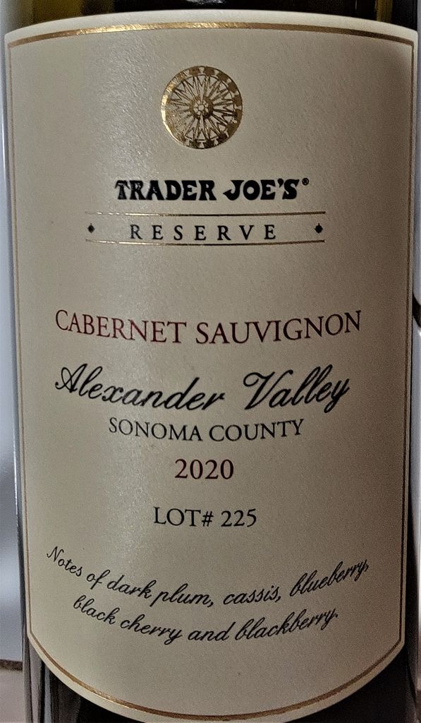 2022 Trader Joe's Cabernet Sauvignon Grower's Reserve
