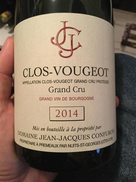 2014 Jean-Jacques Confuron Clos Vougeot - CellarTracker