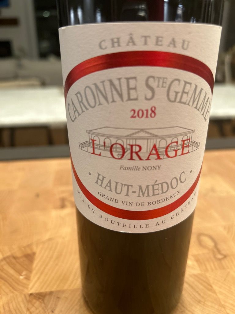 2016 Château Caronne Ste. Gemme Haut-Médoc L'Orage