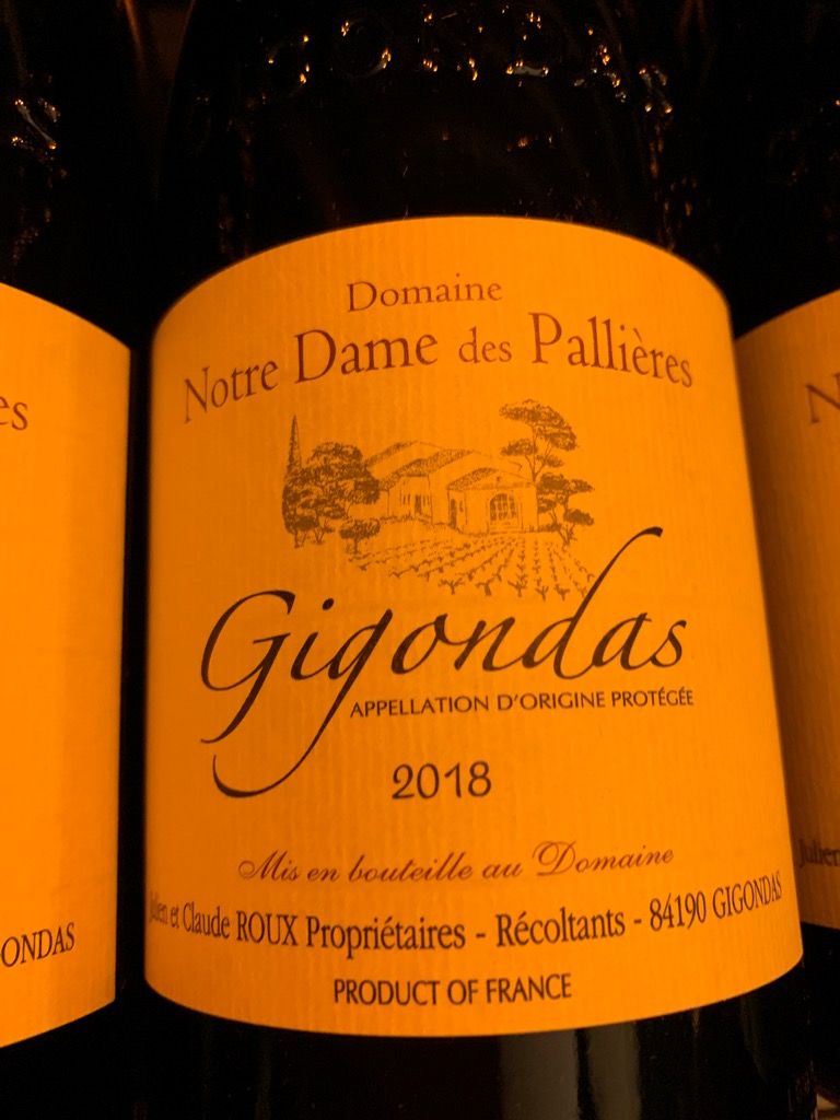 2018 Domaine Notre Dame des Pallières Gigondas, France, Rhône, Southern