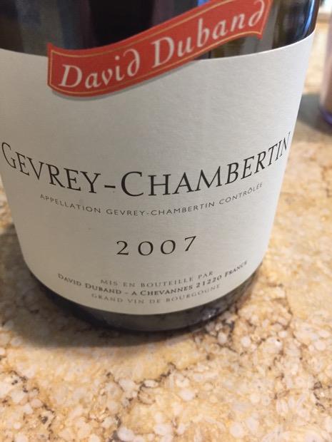 2021 David Duband Gevrey-Chambertin - CellarTracker